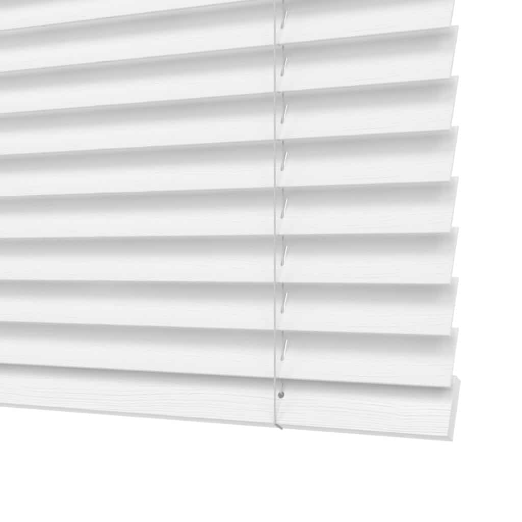 Houten jaloezie 50mm met ladderkoord wit BK010 Zaaam